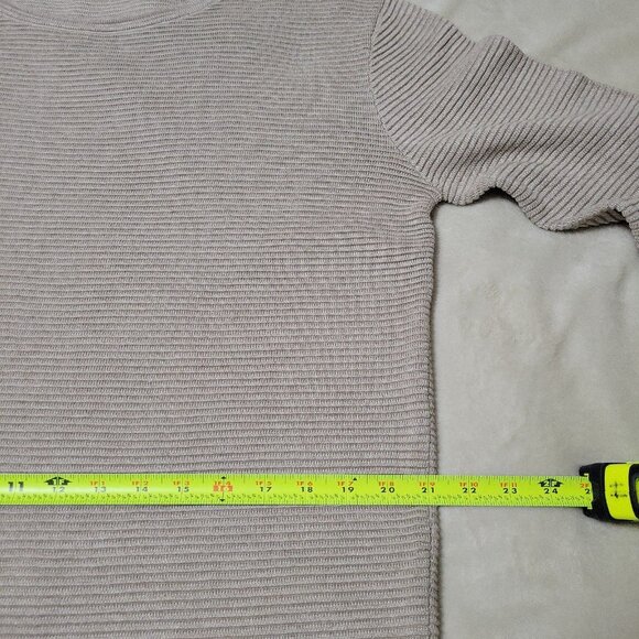 Aritzia Wilfred sz M-L Campanule Silk Cashmere Cotton Sweater Dress Grey Beige - Picture 4 of 15